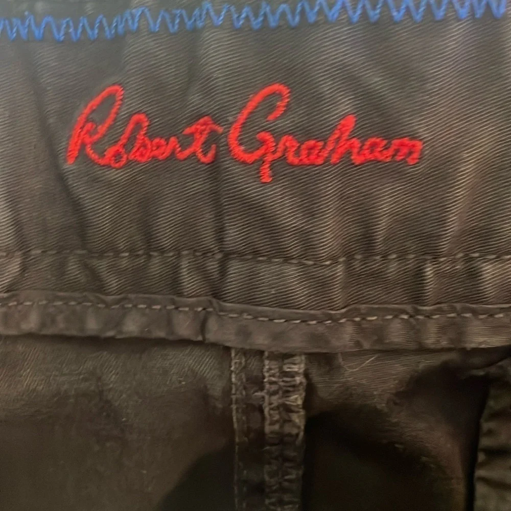 Robert Graham Mens 38 Navy Blue Flat Front Shorts